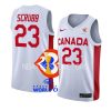 canada basketball fiba world cup 2023 phil scrubb white jersey