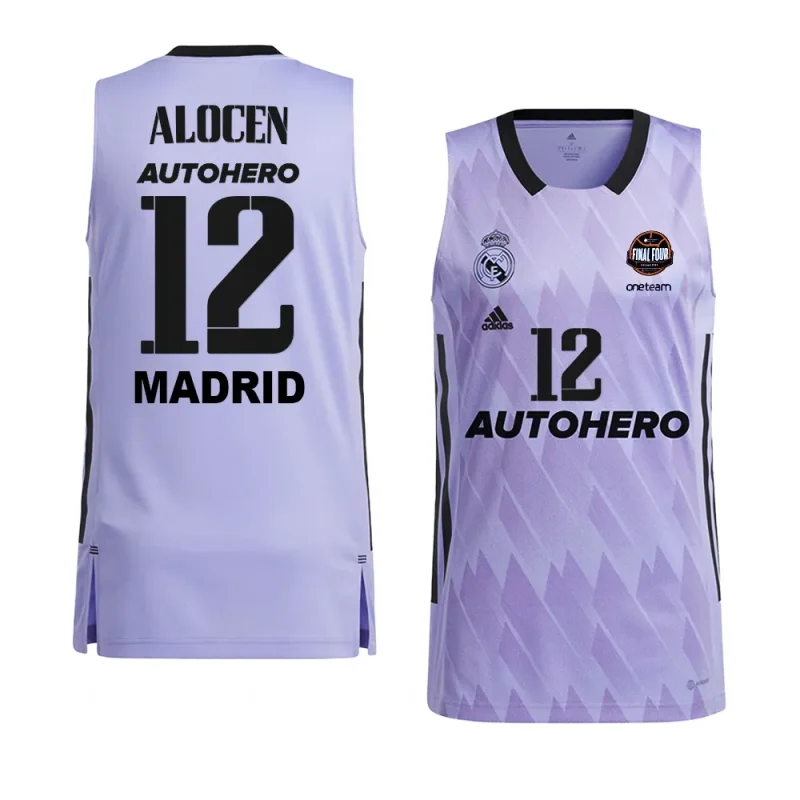 carlos alocen real madrid 11th euroleague champions purplejersey purple