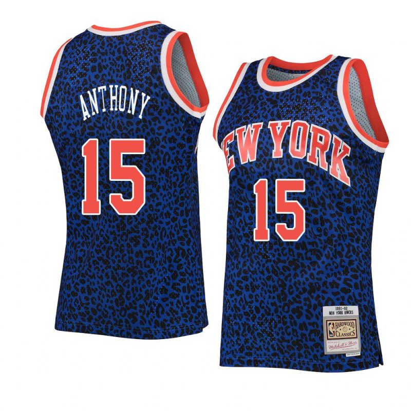 carmelo anthony hardwood classics jersey wildlife blue 2021