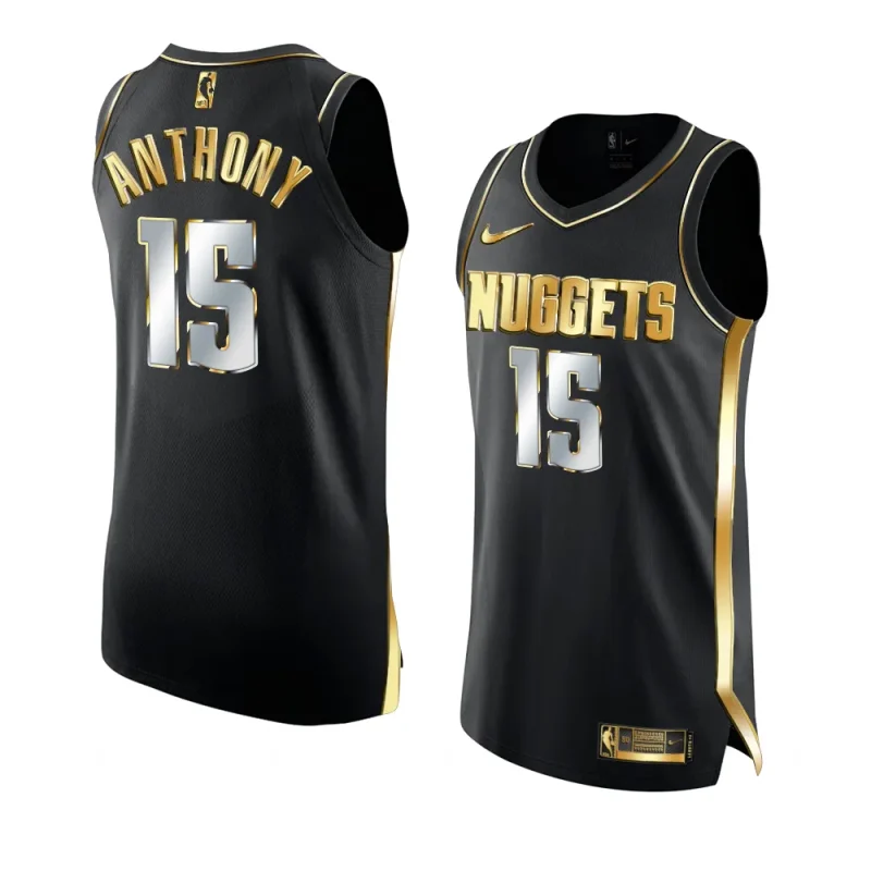 carmelo anthony nuggets retirement blackjersey golden commemorative