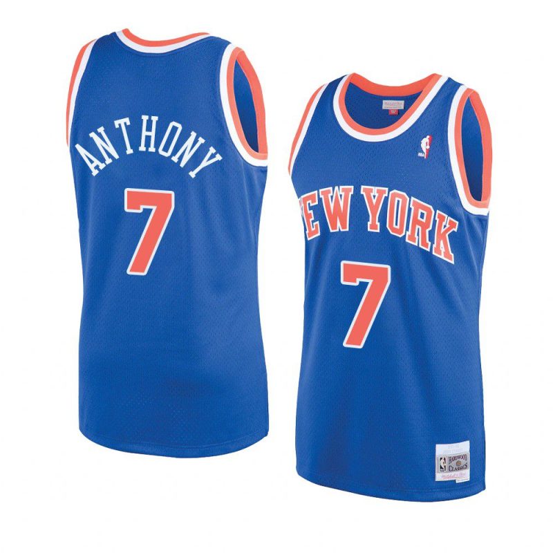 carmelo anthony swingman player hardwood classics jersey blue