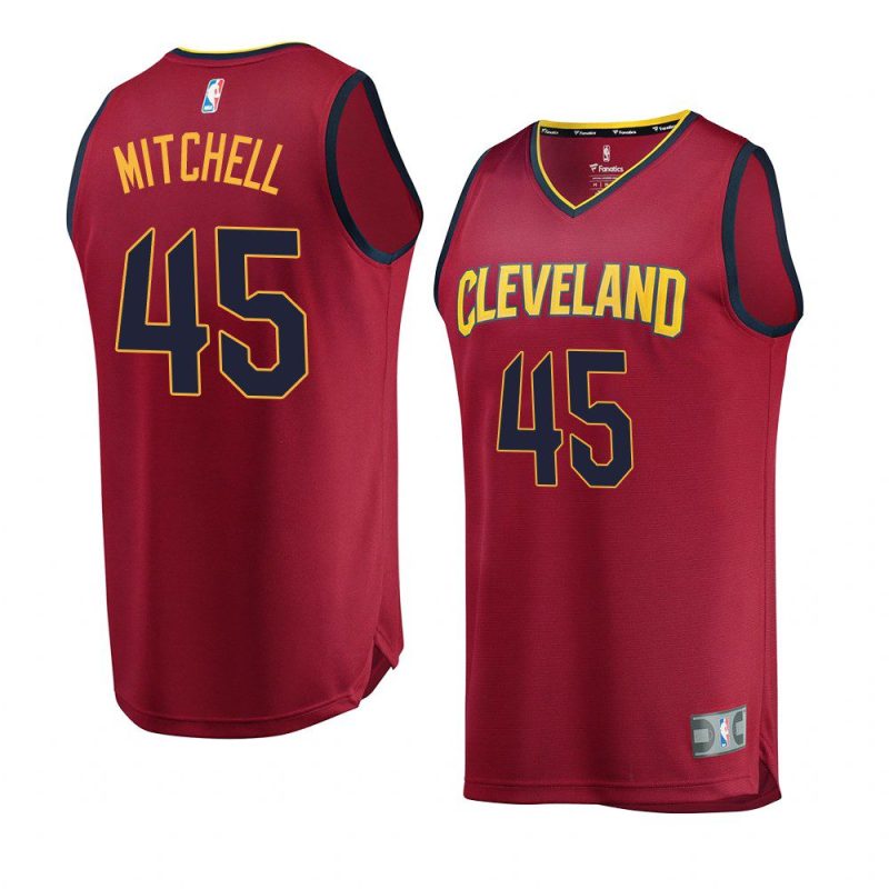 cavaliers donovan mitchell wine replica icon edition jersey