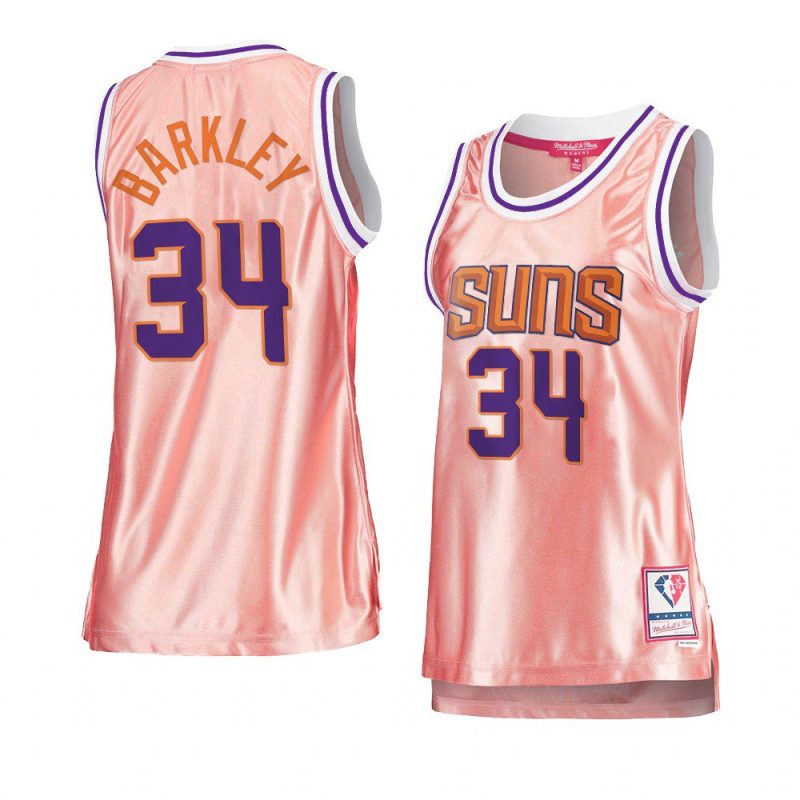 charles barkley women 75th anniversary jersey rose gold pink