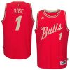 chicago bulls derrick rose red christmas swingman jersey