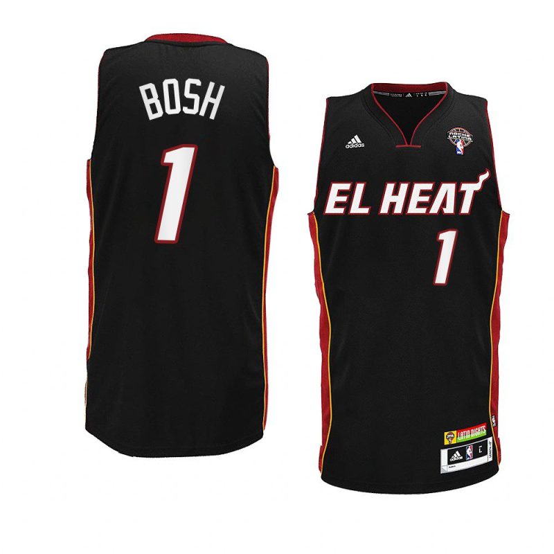 chris bosh throwback jersey noche latina black