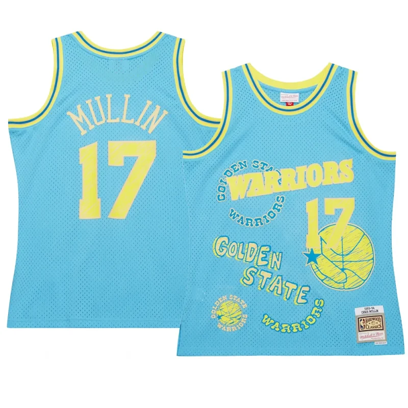 chris mullin hwc swingman jersey sidewalk sketch light blue