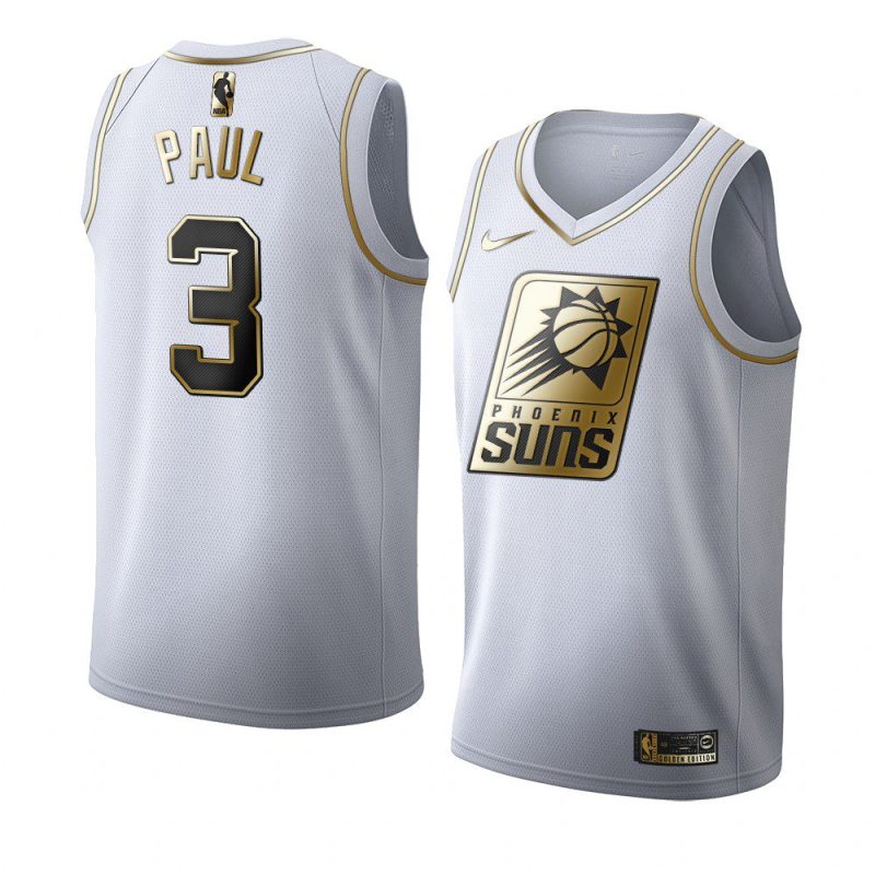 chris paul jersey golden edition white 2020 trade men