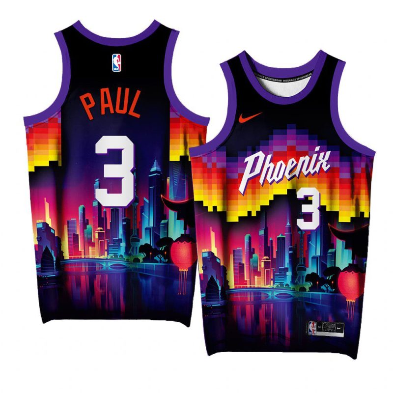 chris paul suns arizona city purplejersey purple