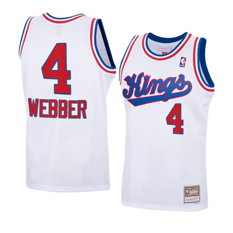 chris webber jersey hardwood classics white throwback 70s