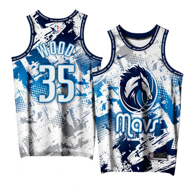 christian wood mavericks splash city exclusive editionjersey white