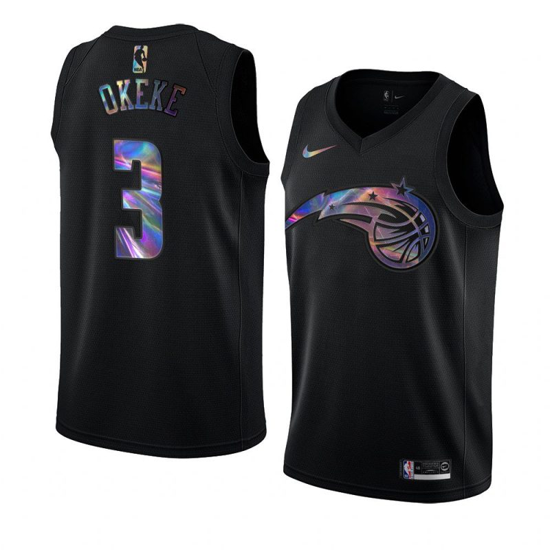 chuma okeke jersey iridescent holographic black limited edition