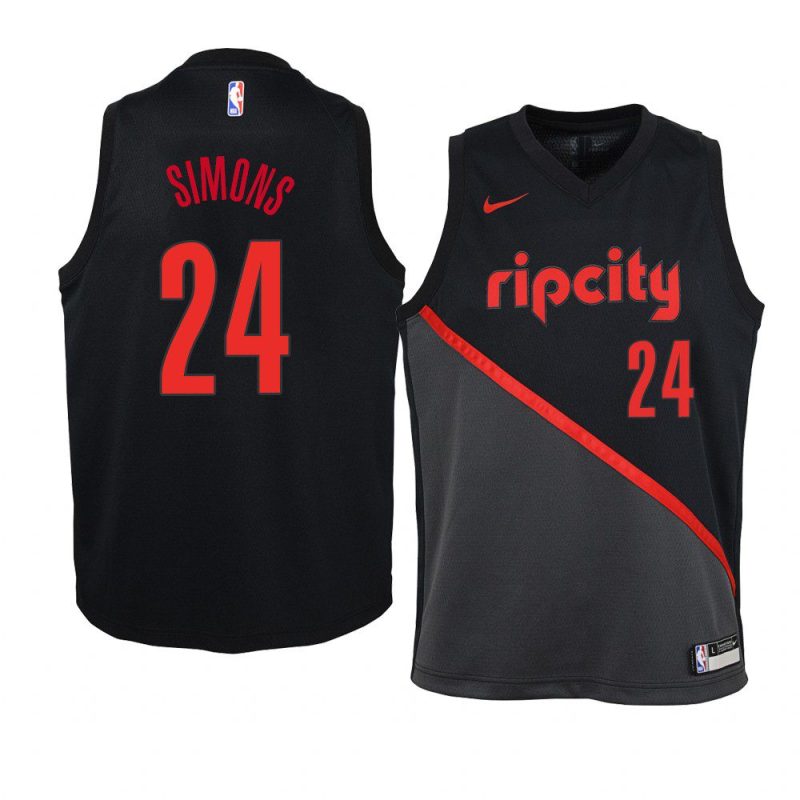 city 2018 19 anfernee simons black youth jersey