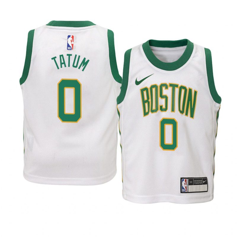 city 2018 19 jayson tatum white youth jersey