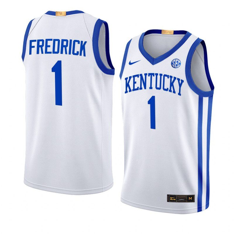 cj fredrick elite basketball jersey home white 2022 23