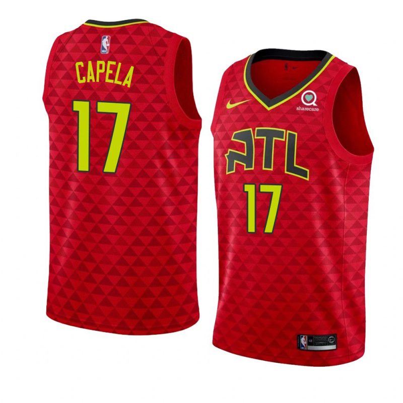 clint capela hawks jersey statement red men's 2019 20