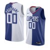 clippers custom split jersey men's white royal