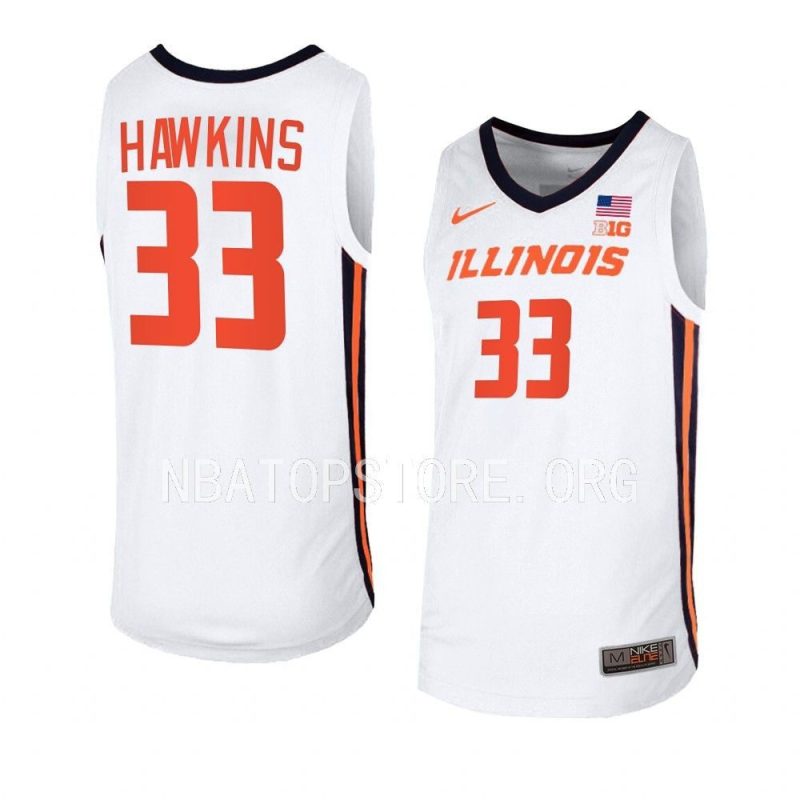 coleman hawkins basketball jersey home white 2022 23