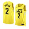 collin sexton jazzjersey 2022 23icon edition yellowswingman