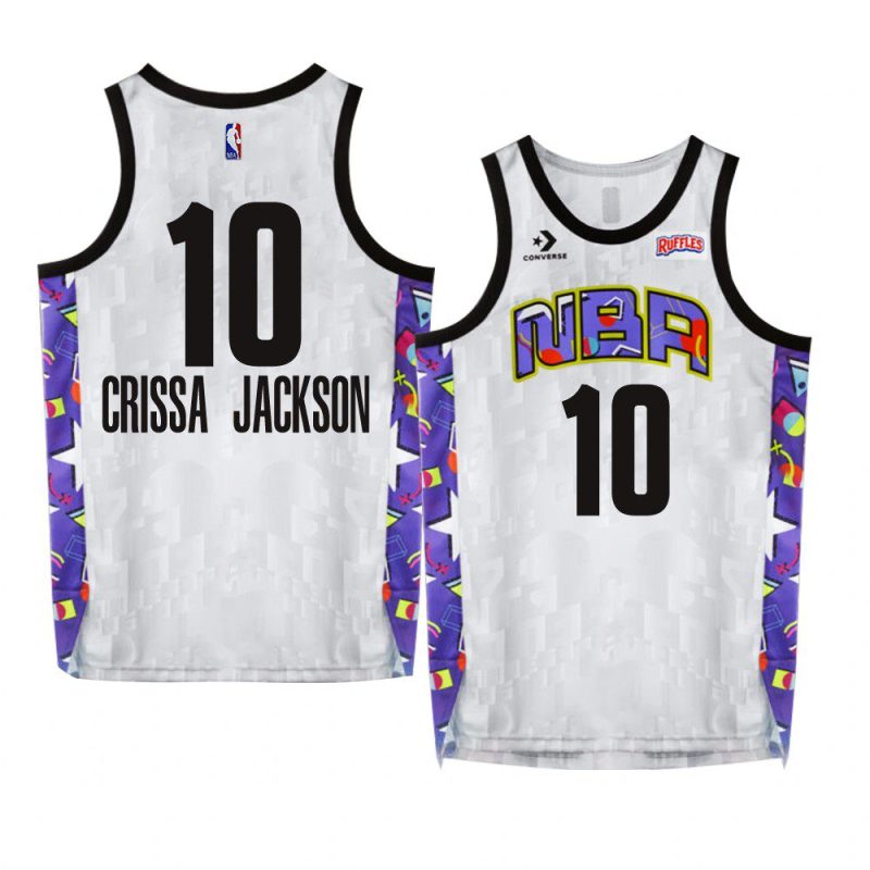 crissa jackson team nique all star white 2022 nba celebrity game jersey