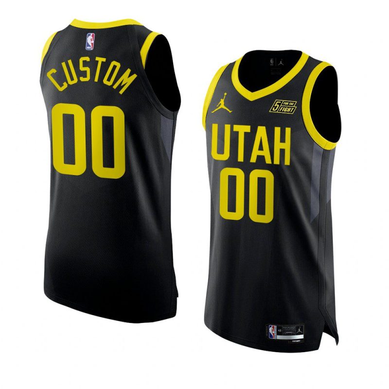 custom 2022 23jazz jersey statement editionauthentic black