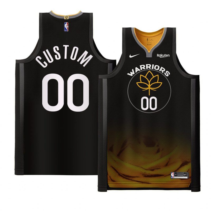 custom 2022 23warriors jersey city editionauthentic black