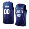 custom away basketball jeysey tokyo olympics navy 2021