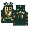 custom basketball tank top aape x nba style ape face green