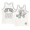 custom black logo jersey throwback white