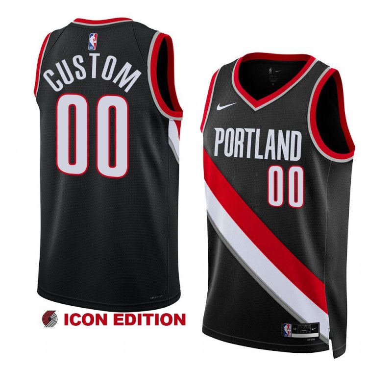 custom blazersjersey 2022 23icon edition blackswingman