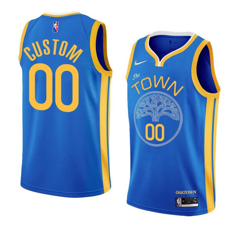 custom blue earned edition jersey