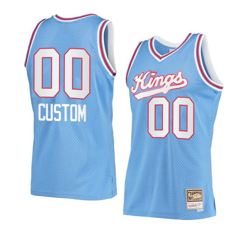 custom blue hardwood classics jersey