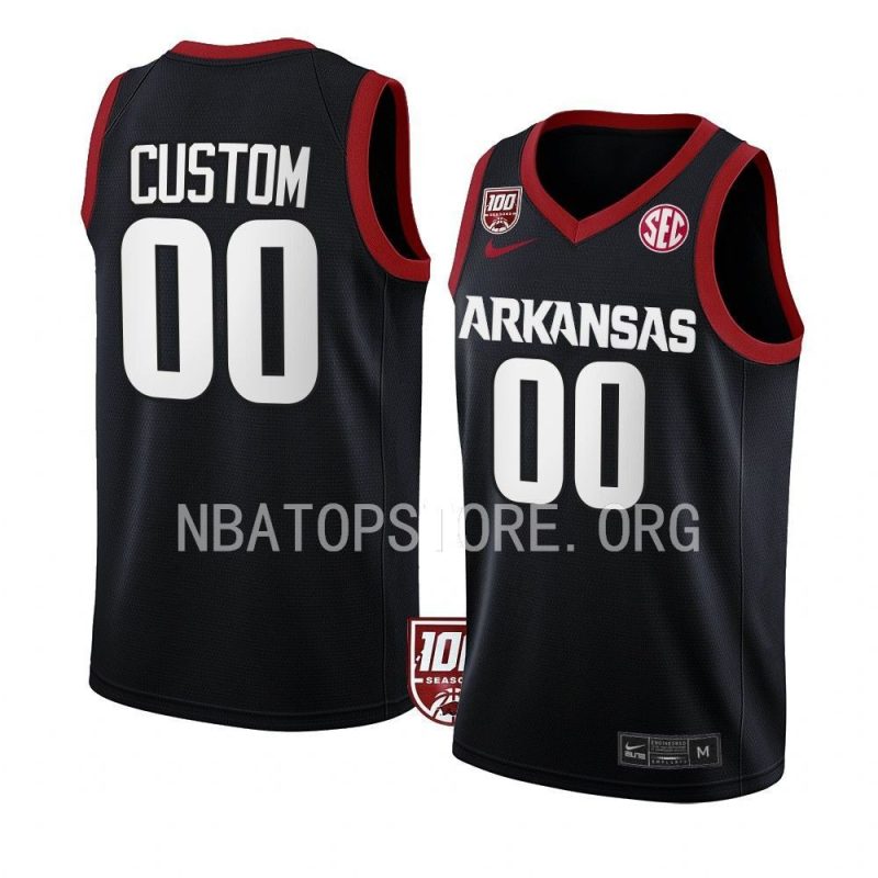 custom college basketball jersey 100 season black 2022 23