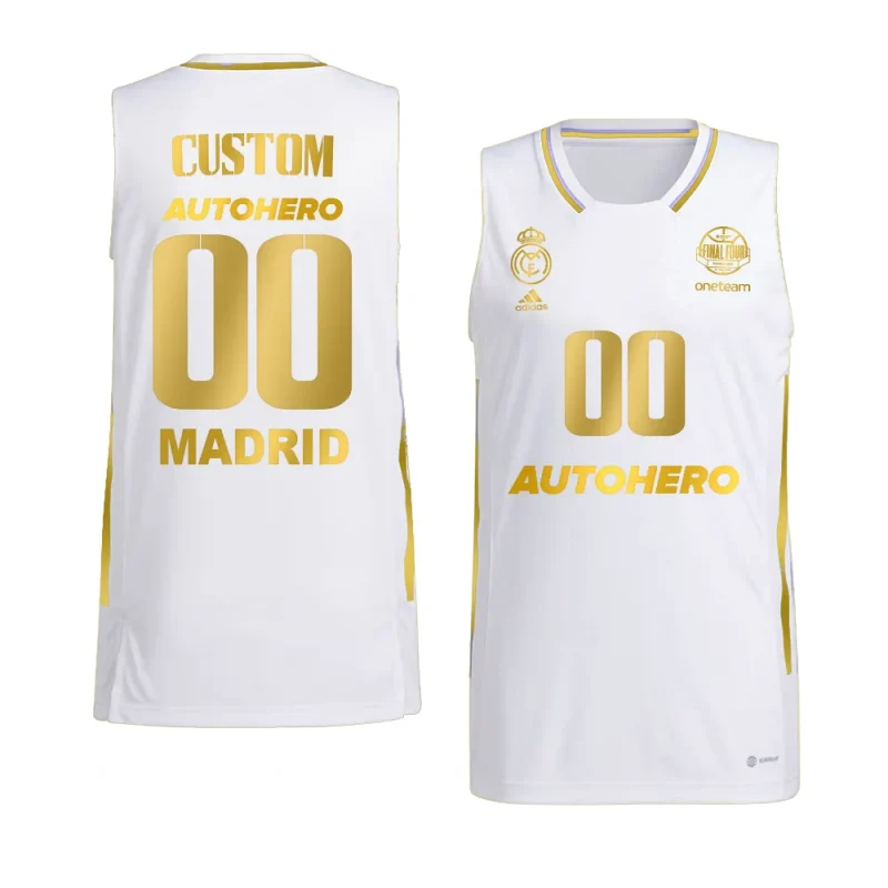 custom golden edition jersey euroleague champ11ons white