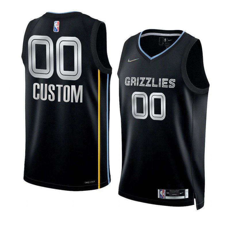 custom grizzliesjersey select series black