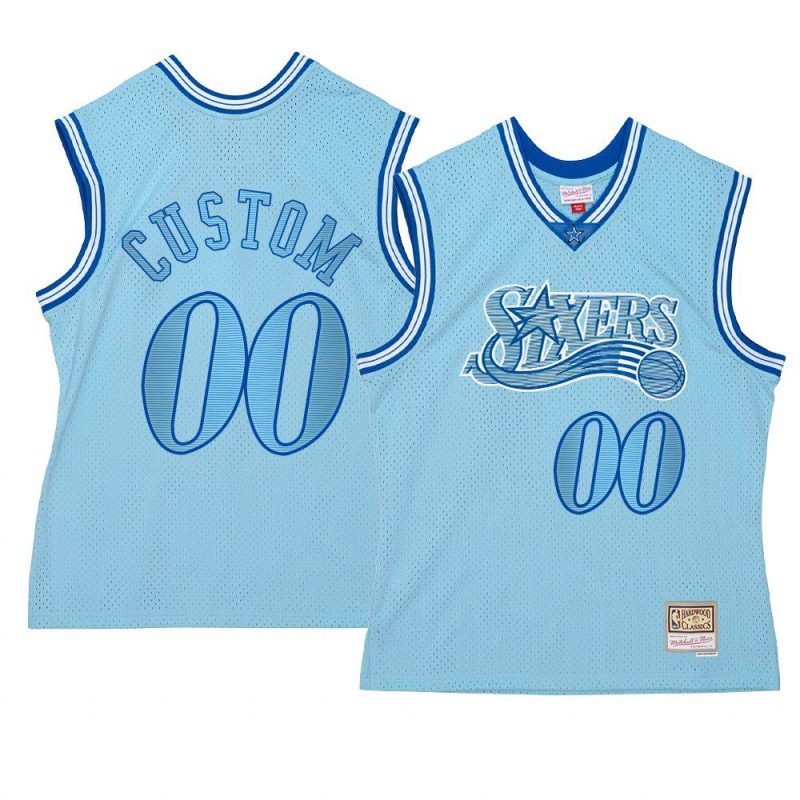 custom hardwood classics jersey space knit blue