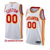 custom hawksjersey 2022 23association edition whiteswingman