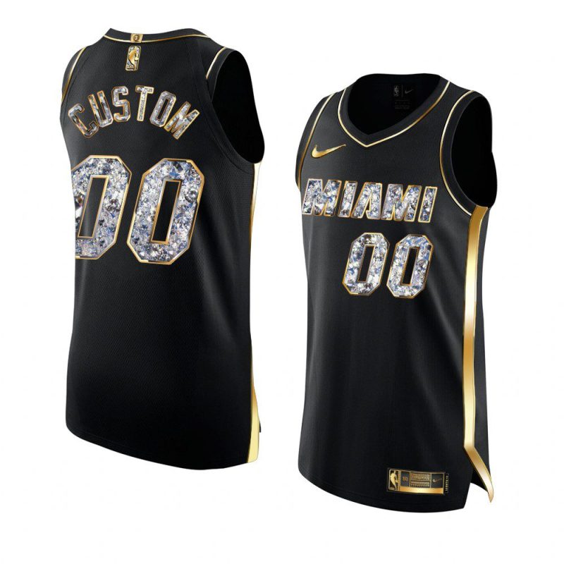 custom heatjersey 2022 nba playoffs black