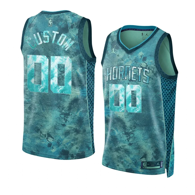 custom hornets 2023 select series camojersey teal