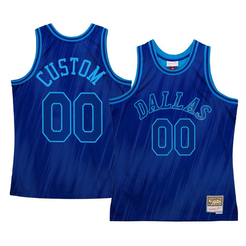 custom jersey monochrome blue mitchell ness