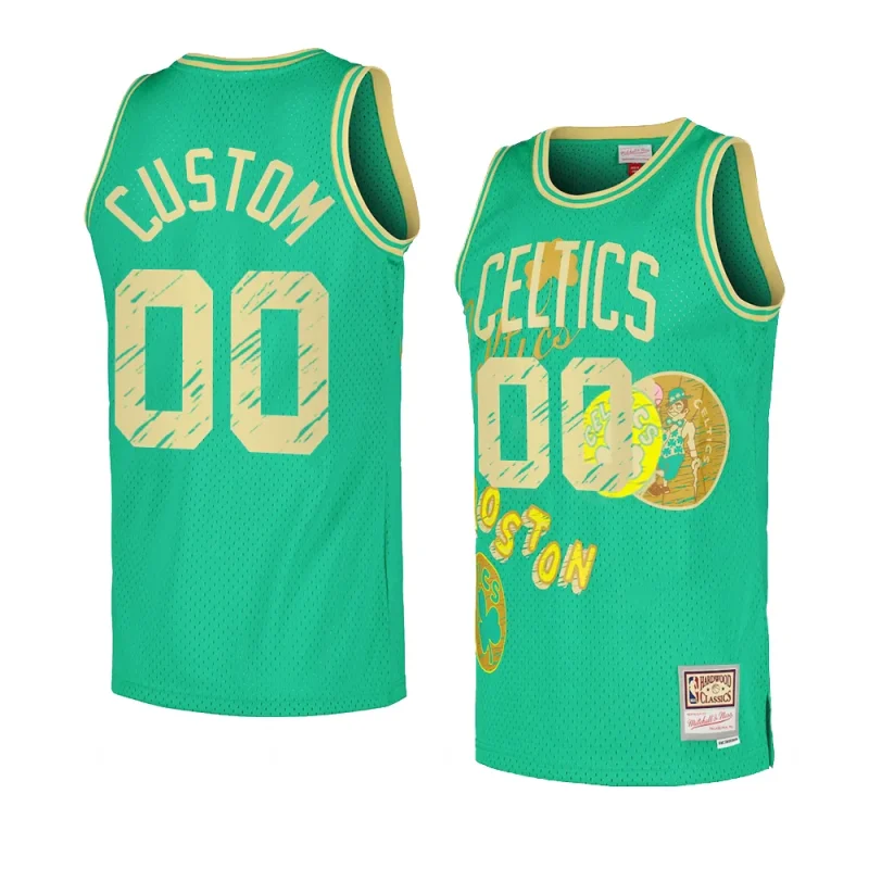 custom jersey sidewalk sketch green hardwood classics