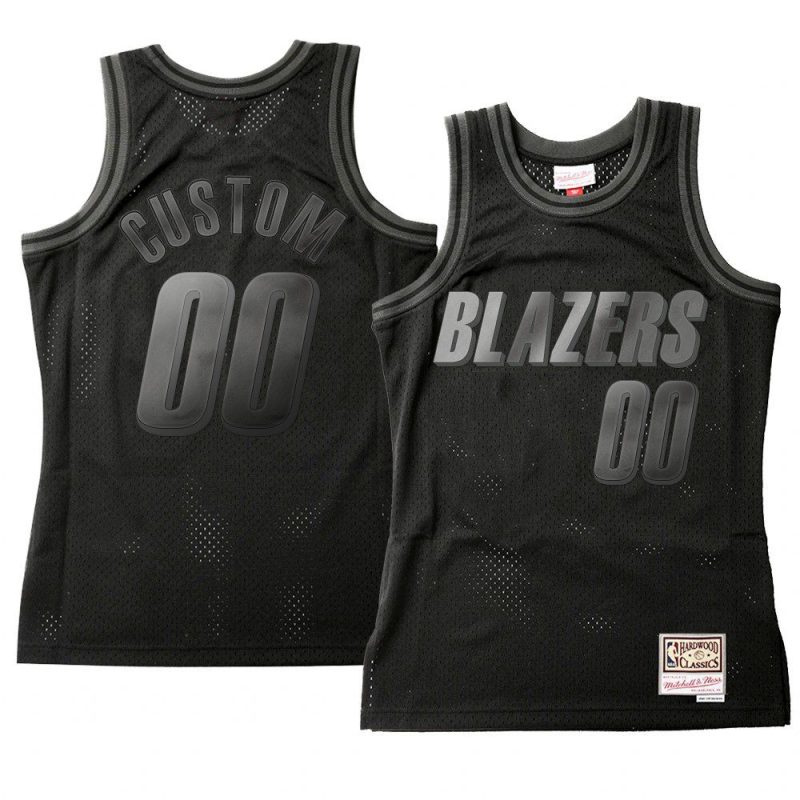 custom jersey throwback tonal black