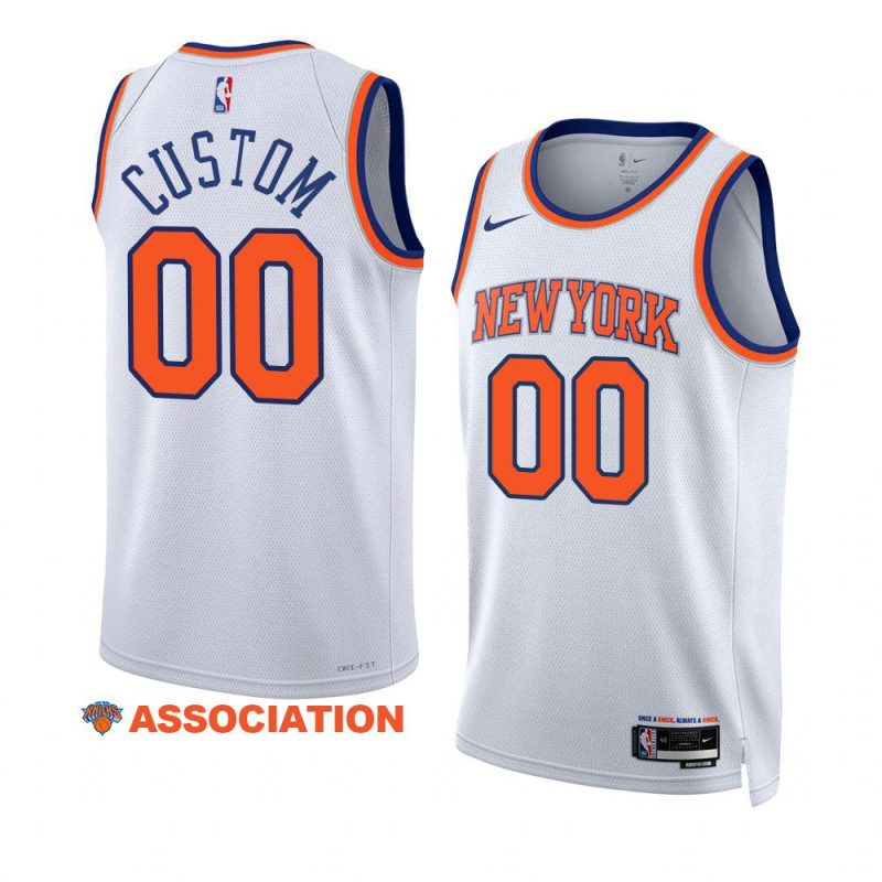 custom knicksjersey 2022 23association edition whiteswingman