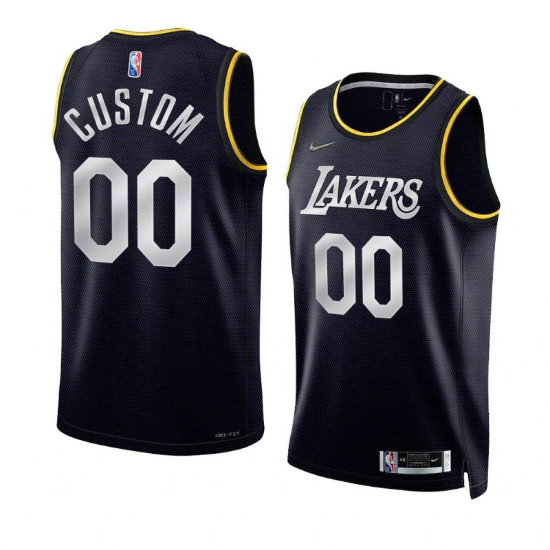 custom lakers select series 2 blackjersey black