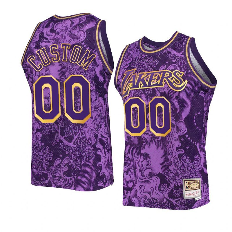 custom lakersjersey 2022lunar new year purple