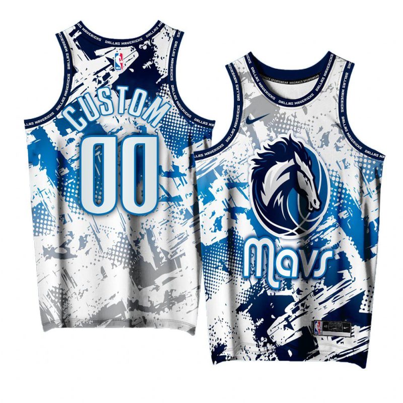 custom mavericks splash city exclusive editionjersey white