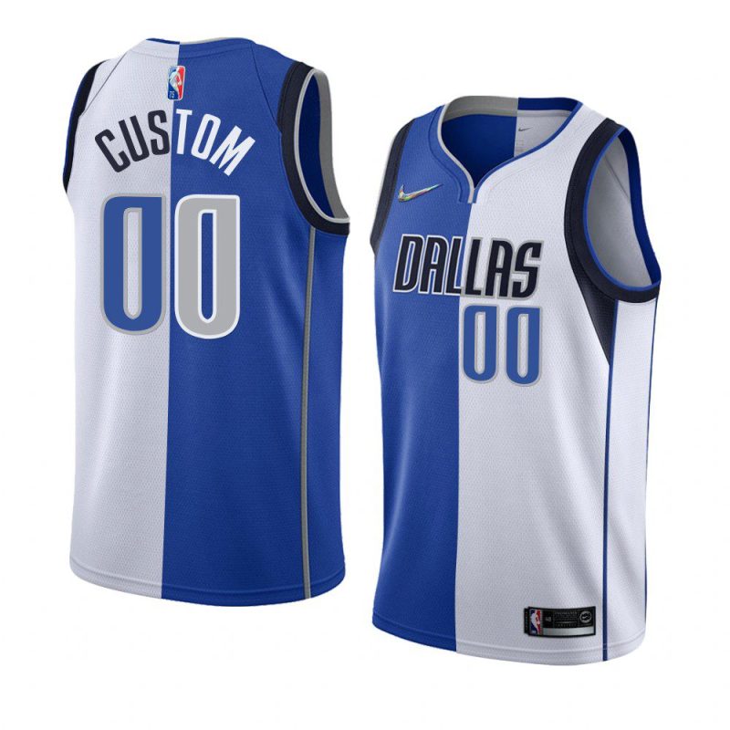 custom mavericks split edition whitejersey white