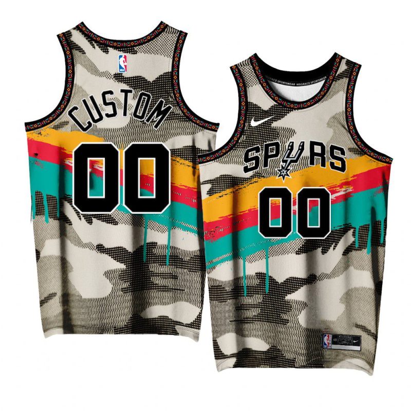 custom spurs fiesta camojersey camo