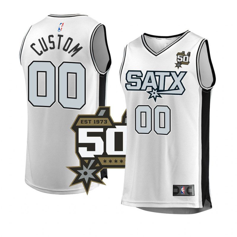 custom spursjersey 2022 2350th anniversary white