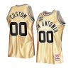 custom spursjersey 50th anniversary gold