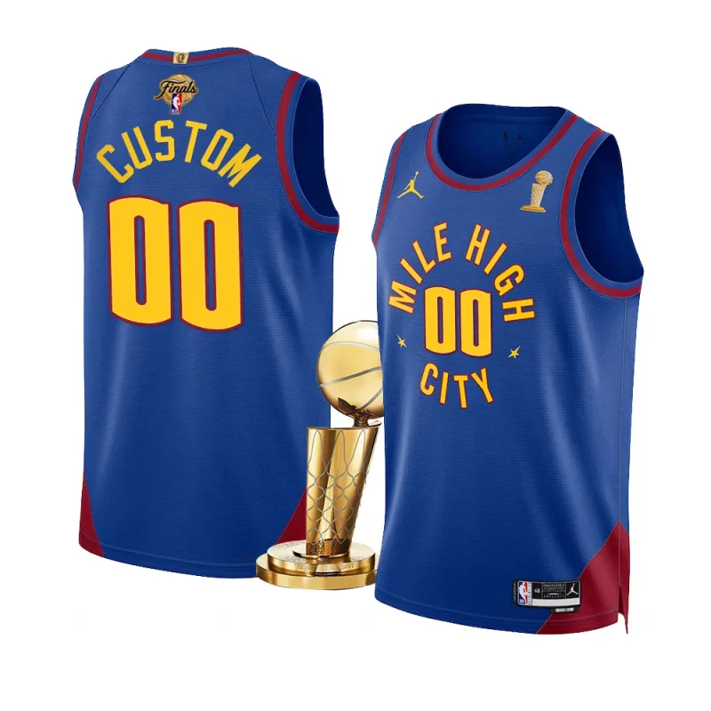 custom statement jersey 2023 nba finals champions blue